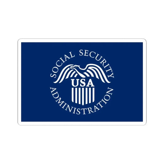 Flag of the United States Social Security Administration (United States) STICKER Vinyl Kiss-Cut Decal 2 Inch White - The Sticker Space