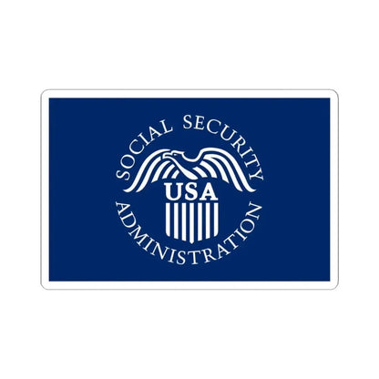 Flag of the United States Social Security Administration (United States) STICKER Vinyl Kiss-Cut Decal 3 Inch White - The Sticker Space