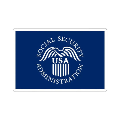 Flag of the United States Social Security Administration (United States) STICKER Vinyl Kiss-Cut Decal 4 Inch White - The Sticker Space
