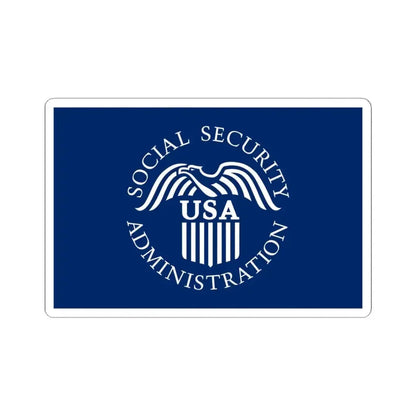 Flag of the United States Social Security Administration (United States) STICKER Vinyl Kiss-Cut Decal 6 Inch White - The Sticker Space
