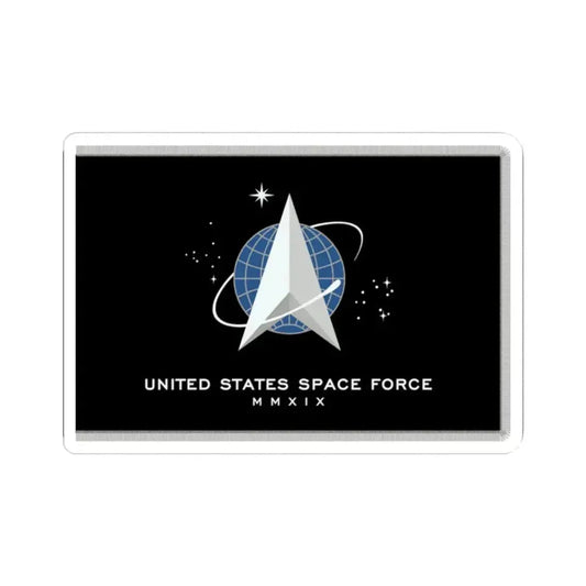 Flag of the United States Space Force fringed (United States) STICKER Vinyl Kiss-Cut Decal 2 Inch White - The Sticker Space