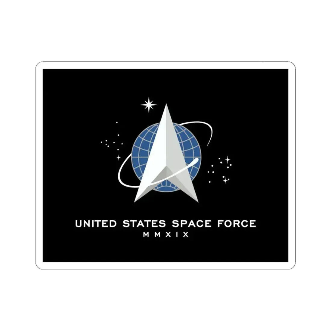 Flag of the United States Space Force (United States) STICKER Vinyl Kiss-Cut Decal 6 Inch White - The Sticker Space