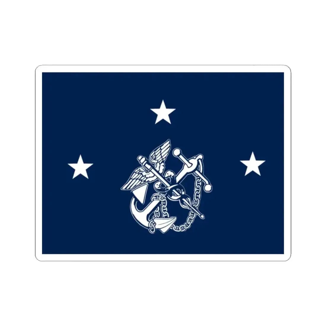 Flag of the United States Surgeon General v1 (United States) STICKER Vinyl Kiss-Cut Decal 2 Inch White - The Sticker Space