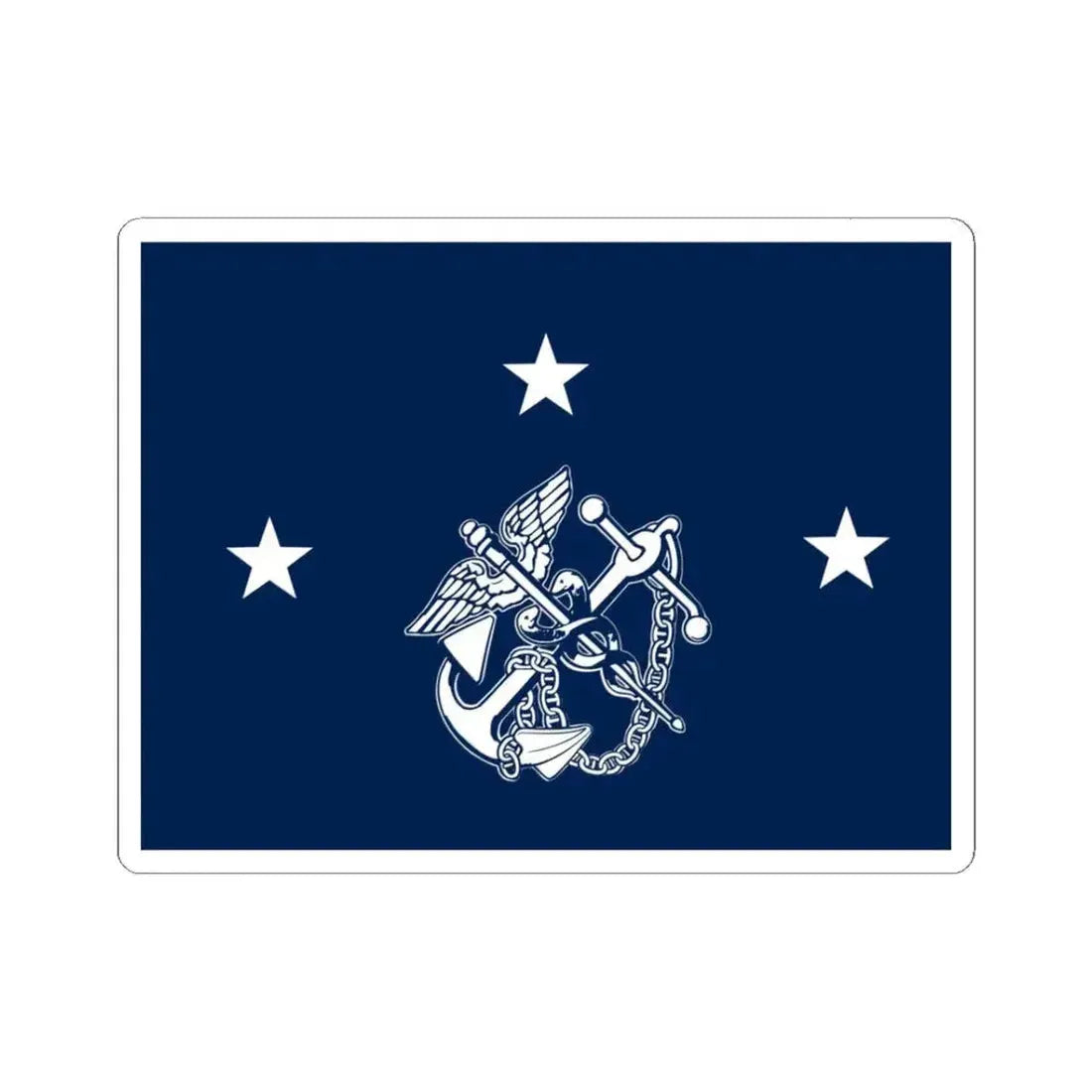 Flag of the United States Surgeon General v1 (United States) STICKER Vinyl Kiss-Cut Decal 3 Inch White - The Sticker Space