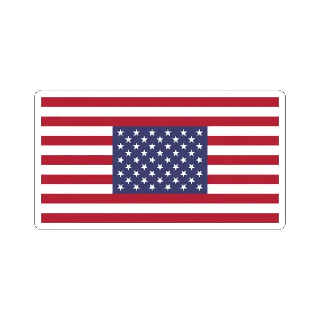 Flag of the United States symmetrical (United States) STICKER Vinyl Kiss-Cut Decal 2 Inch White - The Sticker Space