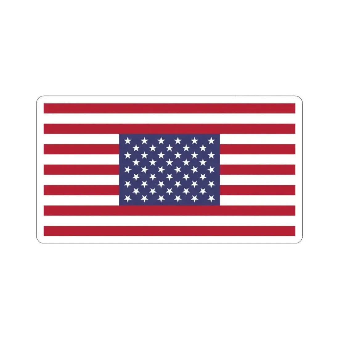 Flag of the United States symmetrical (United States) STICKER Vinyl Kiss-Cut Decal 3 Inch White - The Sticker Space