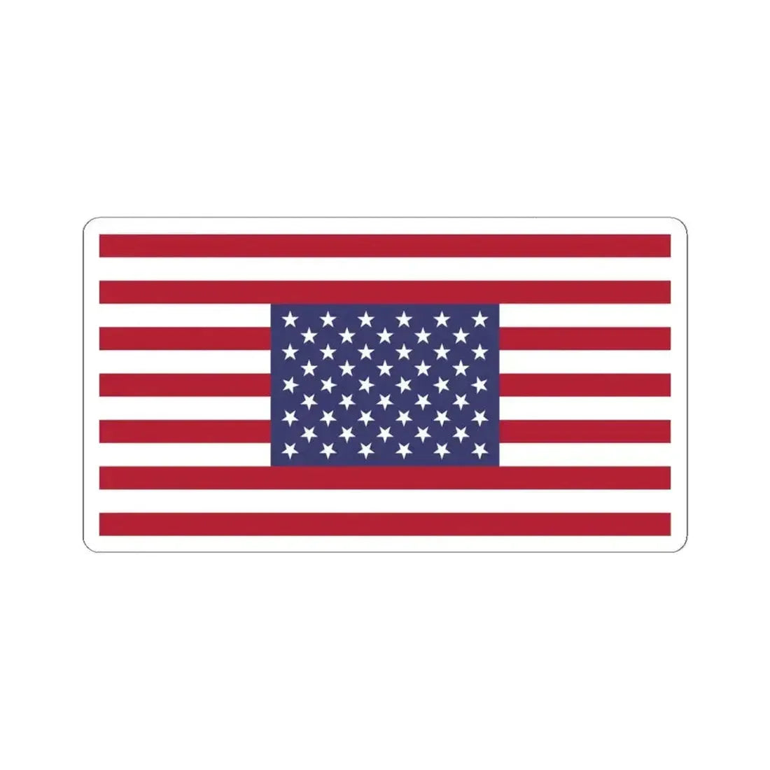 Flag of the United States symmetrical (United States) STICKER Vinyl Kiss-Cut Decal 4 Inch White - The Sticker Space
