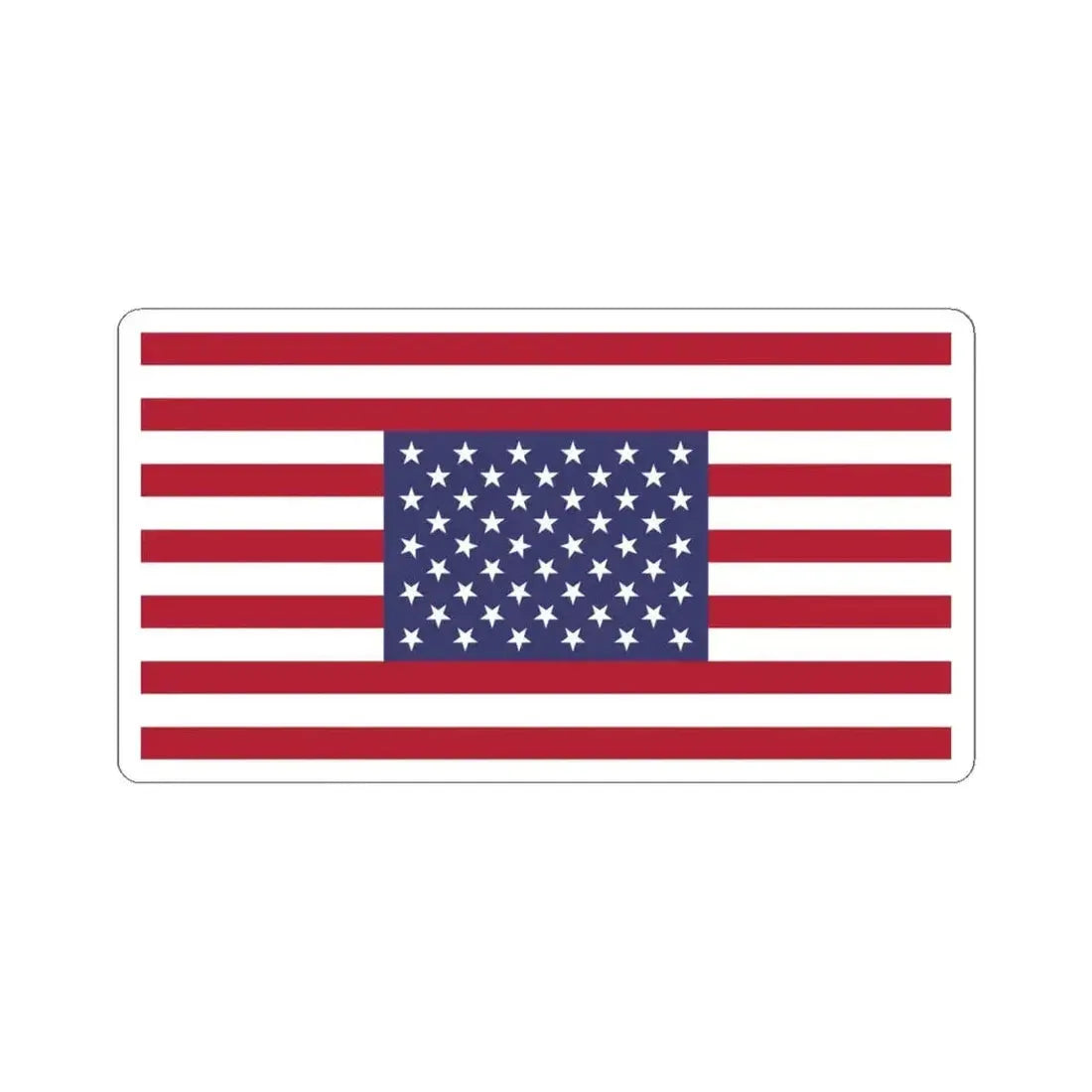 Flag of the United States symmetrical (United States) STICKER Vinyl Kiss-Cut Decal 6 Inch White - The Sticker Space