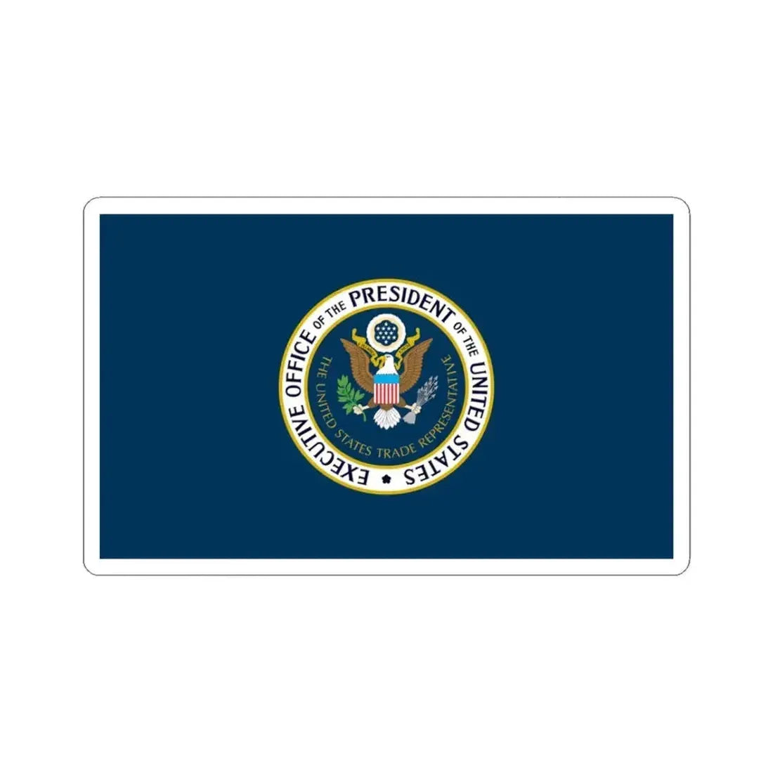 Flag of the United States Trade Representative (United States) STICKER Vinyl Kiss-Cut Decal 3 Inch White - The Sticker Space