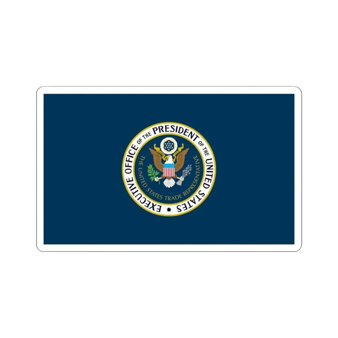 Flag of the United States Trade Representative (United States) STICKER Vinyl Kiss-Cut Decal 4 Inch White - The Sticker Space