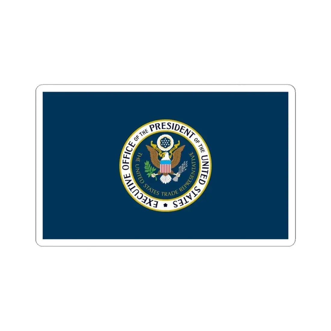 Flag of the United States Trade Representative (United States) STICKER Vinyl Kiss-Cut Decal 6 Inch White - The Sticker Space