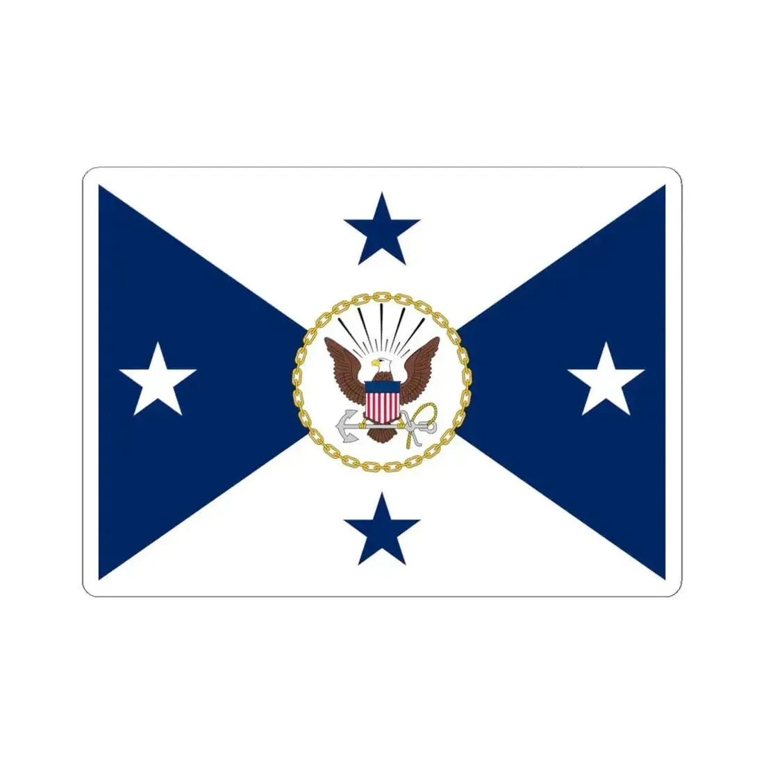 Flag of the United States Vice Chief of Naval Operations (United States) STICKER Vinyl Kiss-Cut Decal 6 Inch White - The Sticker Space