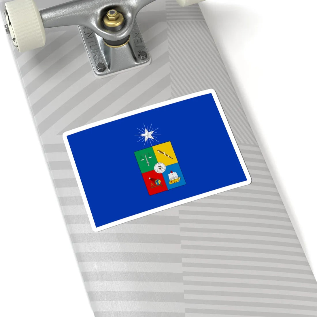 Flag of the University of Chile (Chile) (Coat of Arms) STICKER Vinyl Kiss-Cut Decal - The Sticker Space