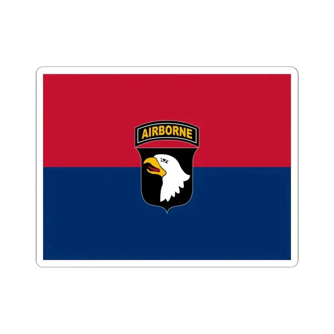 Flag of the U.S. 101st Airborne Division (United States) STICKER Vinyl Kiss-Cut Decal 3 Inch White - The Sticker Space