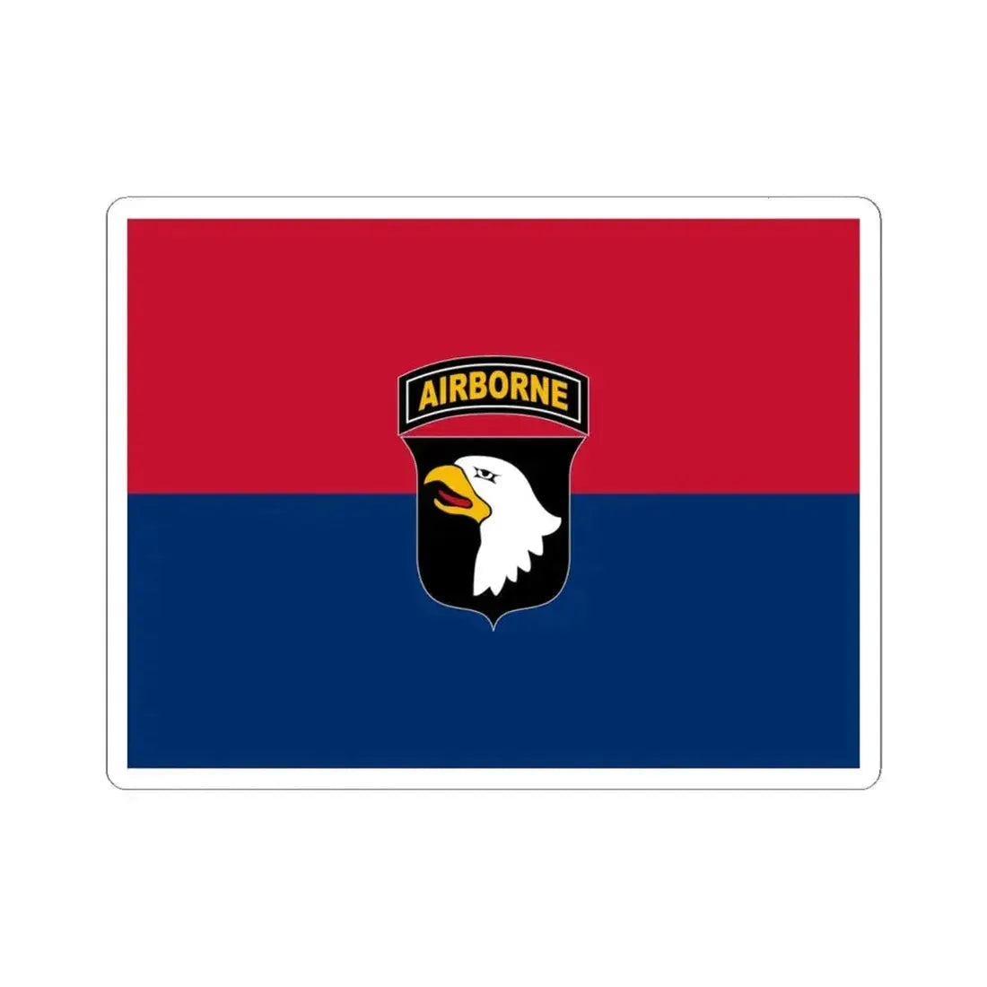 Flag of the U.S. 101st Airborne Division (United States) STICKER Vinyl Kiss-Cut Decal 4 Inch White - The Sticker Space