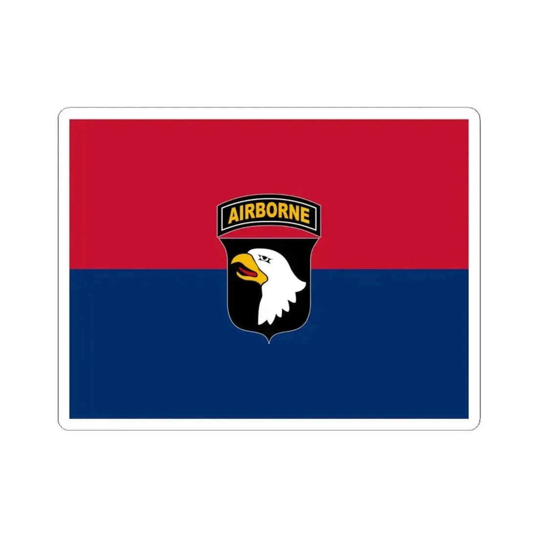 Flag of the U.S. 101st Airborne Division (United States) STICKER Vinyl Kiss-Cut Decal 6 Inch White - The Sticker Space