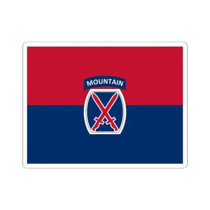 Flag of the U.S. Army 10th Mountain Division (United States) STICKER Vinyl Kiss-Cut Decal 2 Inch White - The Sticker Space