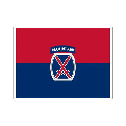 Flag of the U.S. Army 10th Mountain Division (United States) STICKER Vinyl Kiss-Cut Decal 3 Inch White - The Sticker Space