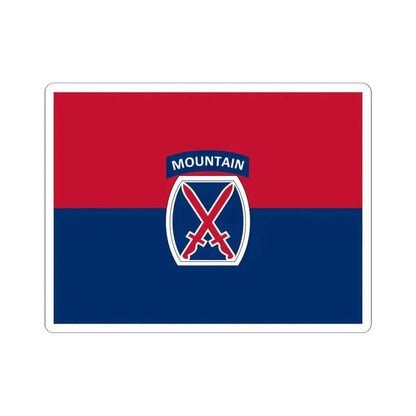 Flag of the U.S. Army 10th Mountain Division (United States) STICKER Vinyl Kiss-Cut Decal 4 Inch White - The Sticker Space