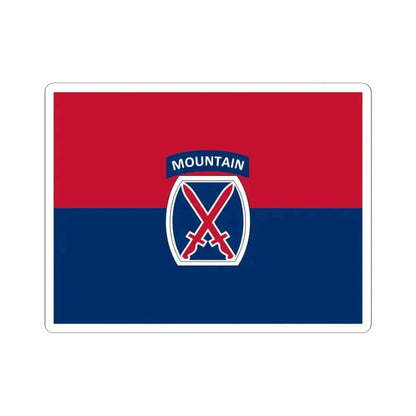 Flag of the U.S. Army 10th Mountain Division (United States) STICKER Vinyl Kiss-Cut Decal 6 Inch White - The Sticker Space