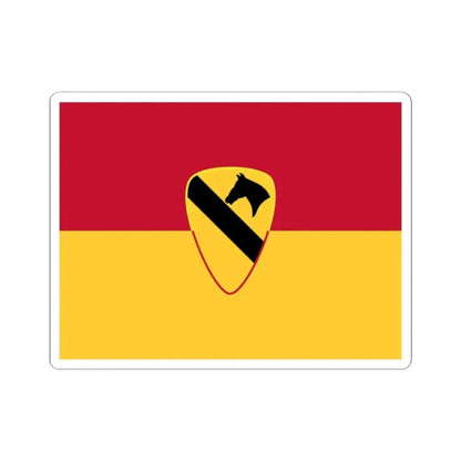 Flag of the U.S. Army 1st Cavalry Division (United States) STICKER Vinyl Kiss-Cut Decal 2 Inch White - The Sticker Space
