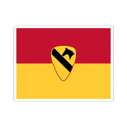 Flag of the U.S. Army 1st Cavalry Division (United States) STICKER Vinyl Kiss-Cut Decal 3 Inch White - The Sticker Space
