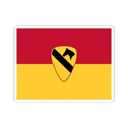 Flag of the U.S. Army 1st Cavalry Division (United States) STICKER Vinyl Kiss-Cut Decal 4 Inch White - The Sticker Space