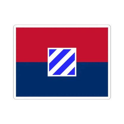 Flag of the U.S. Army 3rd Infantry Division (United States) STICKER Vinyl Kiss-Cut Decal 2 Inch White - The Sticker Space