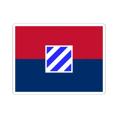 Flag of the U.S. Army 3rd Infantry Division (United States) STICKER Vinyl Kiss-Cut Decal 6 Inch White - The Sticker Space