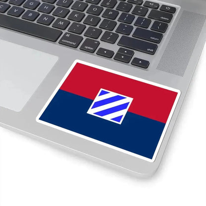 Flag of the U.S. Army 3rd Infantry Division (United States) STICKER Vinyl Kiss-Cut Decal - The Sticker Space