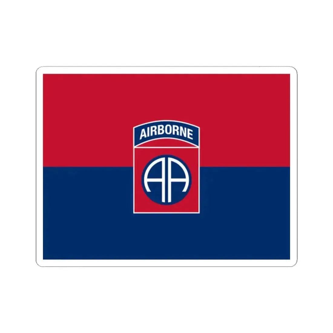 Flag of the U.S. Army 82nd Airborne Division (United States) STICKER Vinyl Kiss-Cut Decal 2 Inch White - The Sticker Space