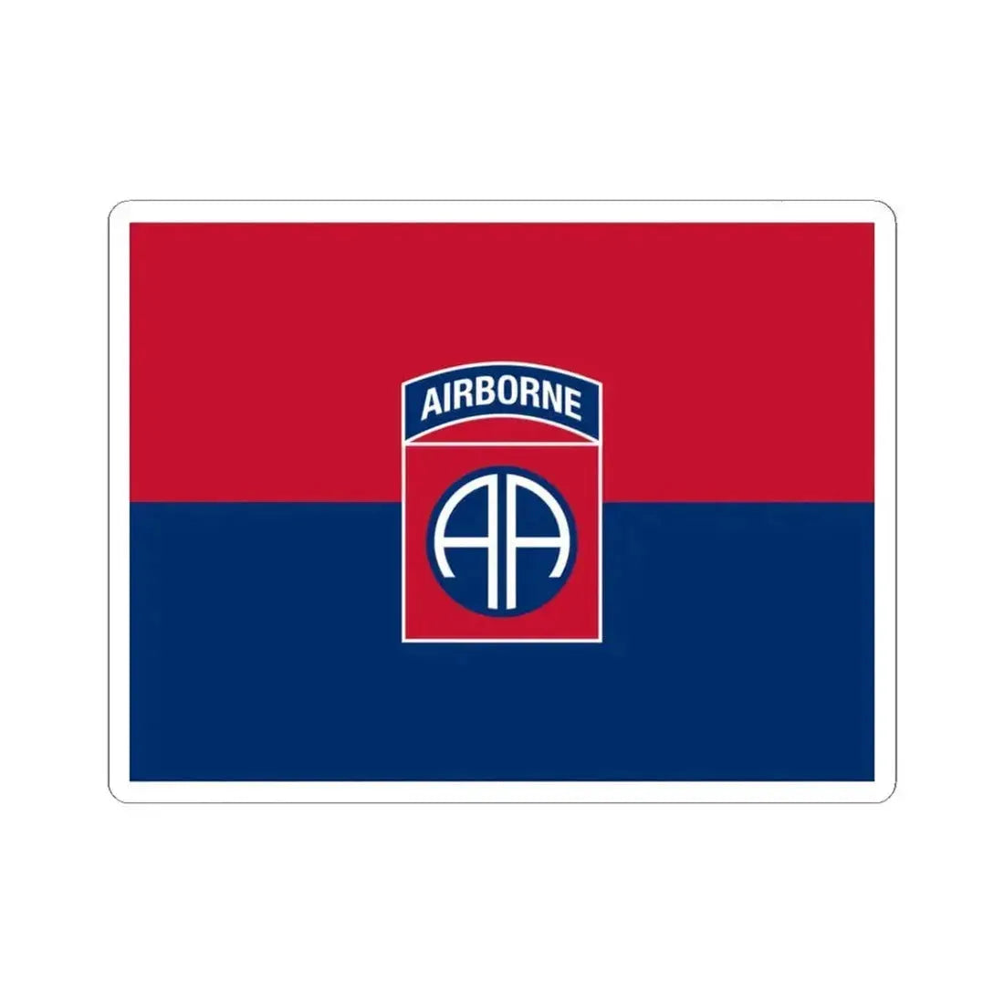 Flag of the U.S. Army 82nd Airborne Division (United States) STICKER Vinyl Kiss-Cut Decal 3 Inch White - The Sticker Space