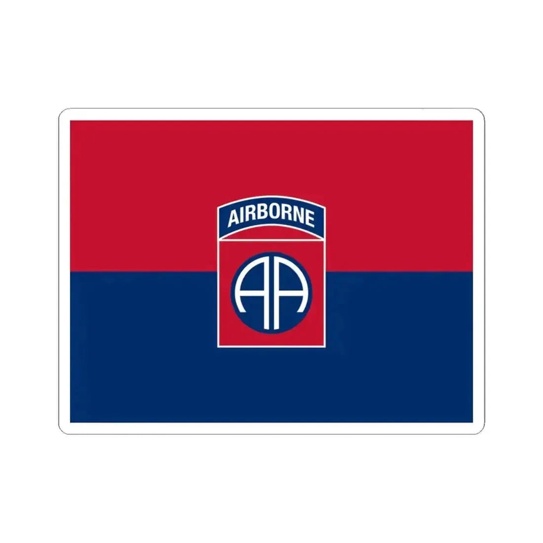 Flag of the U.S. Army 82nd Airborne Division (United States) STICKER Vinyl Kiss-Cut Decal 4 Inch White - The Sticker Space