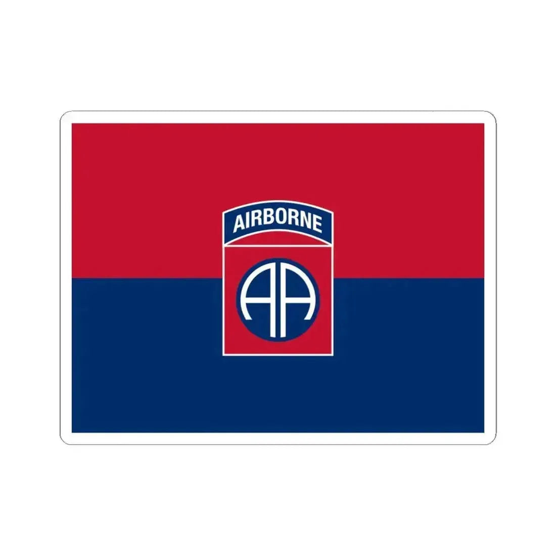 Flag of the U.S. Army 82nd Airborne Division (United States) STICKER Vinyl Kiss-Cut Decal 6 Inch White - The Sticker Space