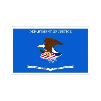 Flag of the U.S. Department of Justice (United States) STICKER Vinyl Kiss-Cut Decal 2 Inch White - The Sticker Space