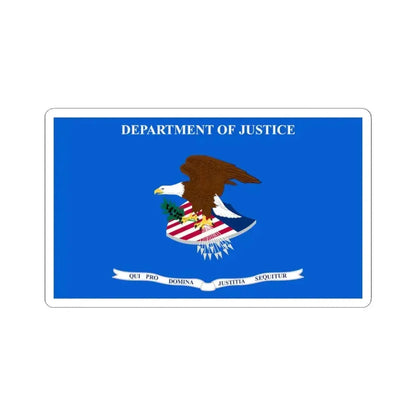 Flag of the U.S. Department of Justice (United States) STICKER Vinyl Kiss-Cut Decal 3 Inch White - The Sticker Space