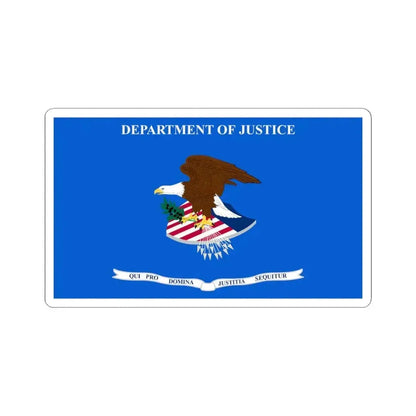 Flag of the U.S. Department of Justice (United States) STICKER Vinyl Kiss-Cut Decal 4 Inch White - The Sticker Space