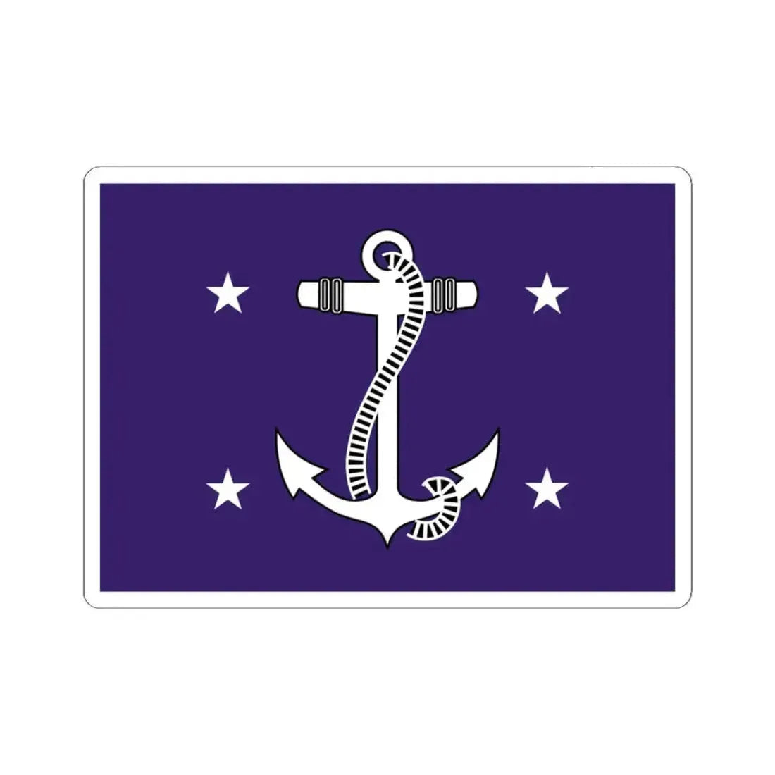 Flag of the US Secretary of the Navy (United States) STICKER Vinyl Kiss-Cut Decal 3 Inch White - The Sticker Space
