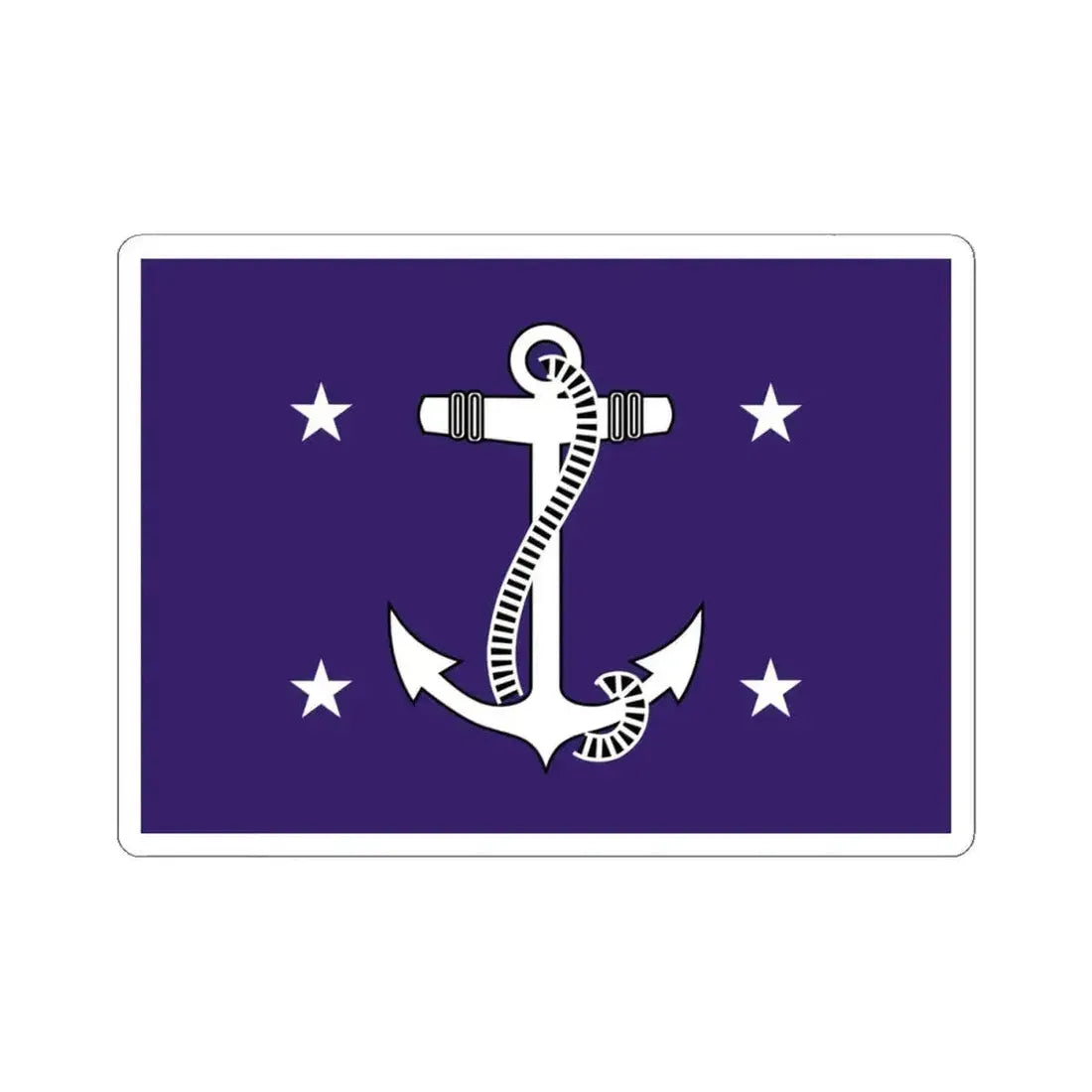 Flag of the US Secretary of the Navy (United States) STICKER Vinyl Kiss-Cut Decal 4 Inch White - The Sticker Space