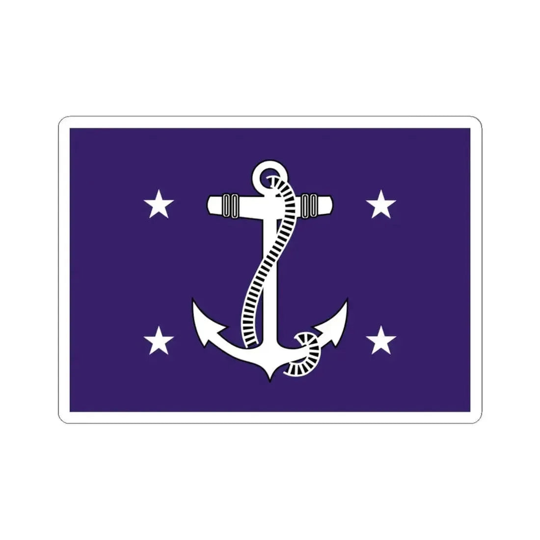 Flag of the US Secretary of the Navy (United States) STICKER Vinyl Kiss-Cut Decal 6 Inch White - The Sticker Space