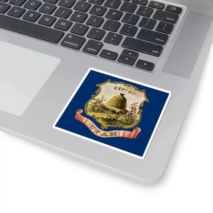 Flag of the Utah Territory (United States) STICKER Vinyl Kiss-Cut Decal - The Sticker Space