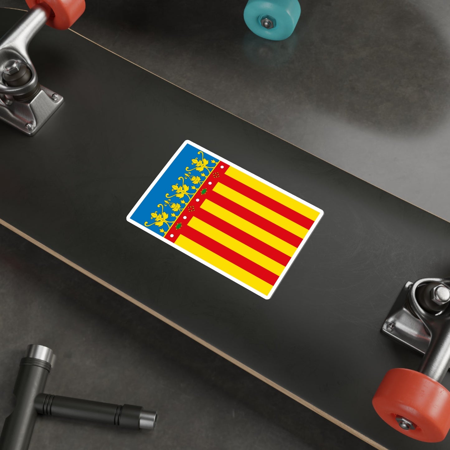 Flag of the Valencia Spain STICKER Vinyl Die-Cut Decal-The Sticker Space