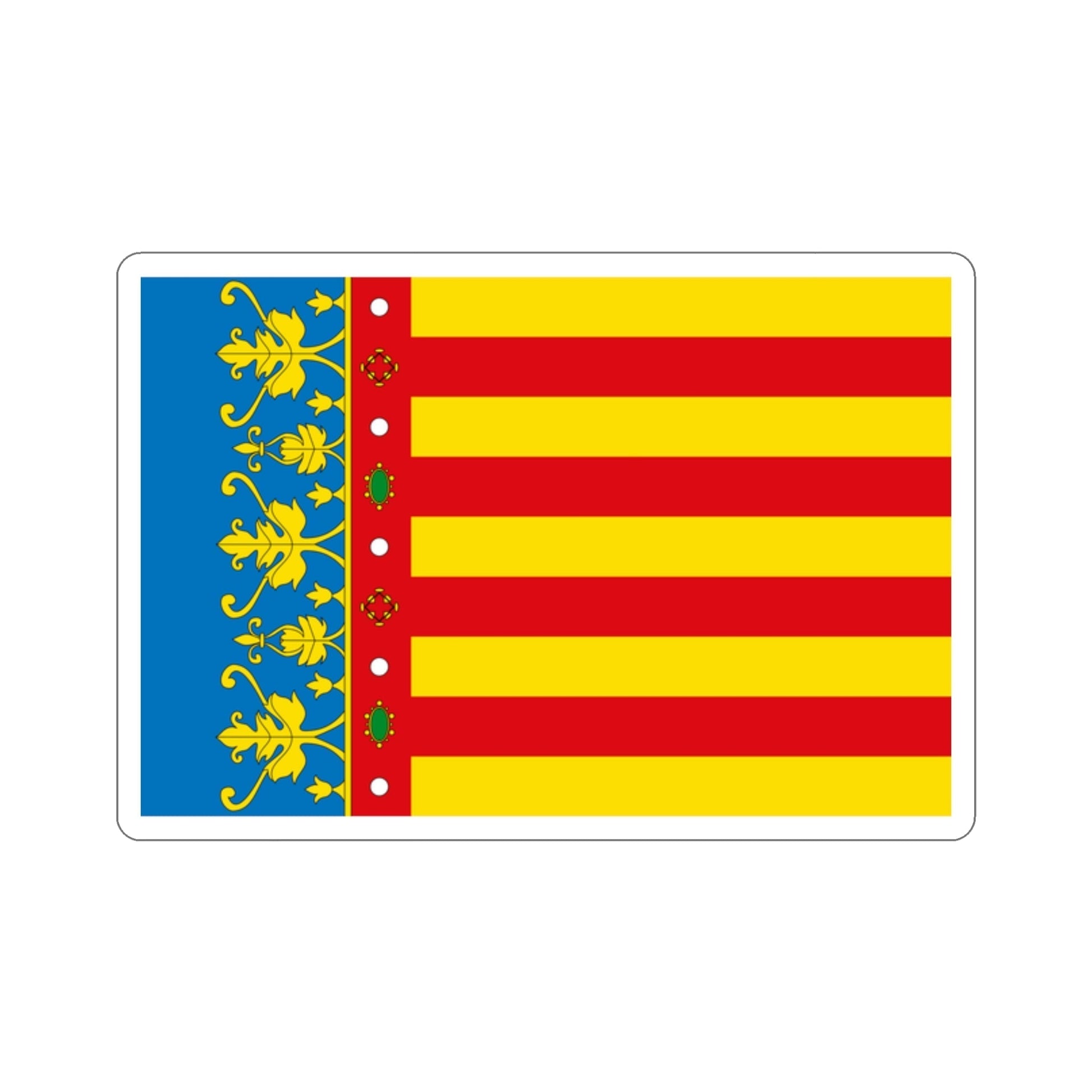 Flag of the Valencia Spain STICKER Vinyl Die-Cut Decal-2 Inch-The Sticker Space