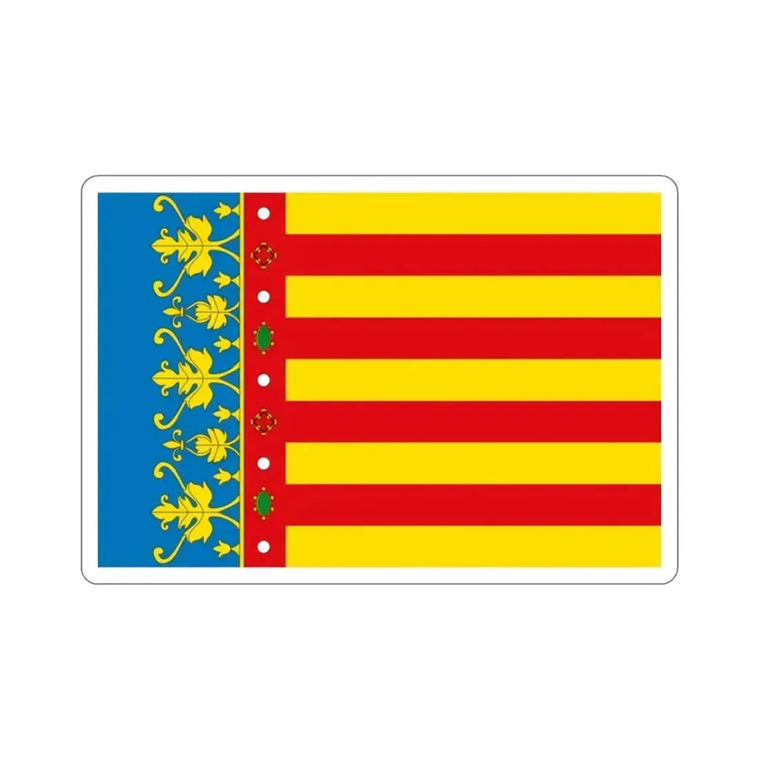 Flag of the Valencia Spain STICKER Vinyl Die-Cut Decal 2 Inch - The Sticker Space