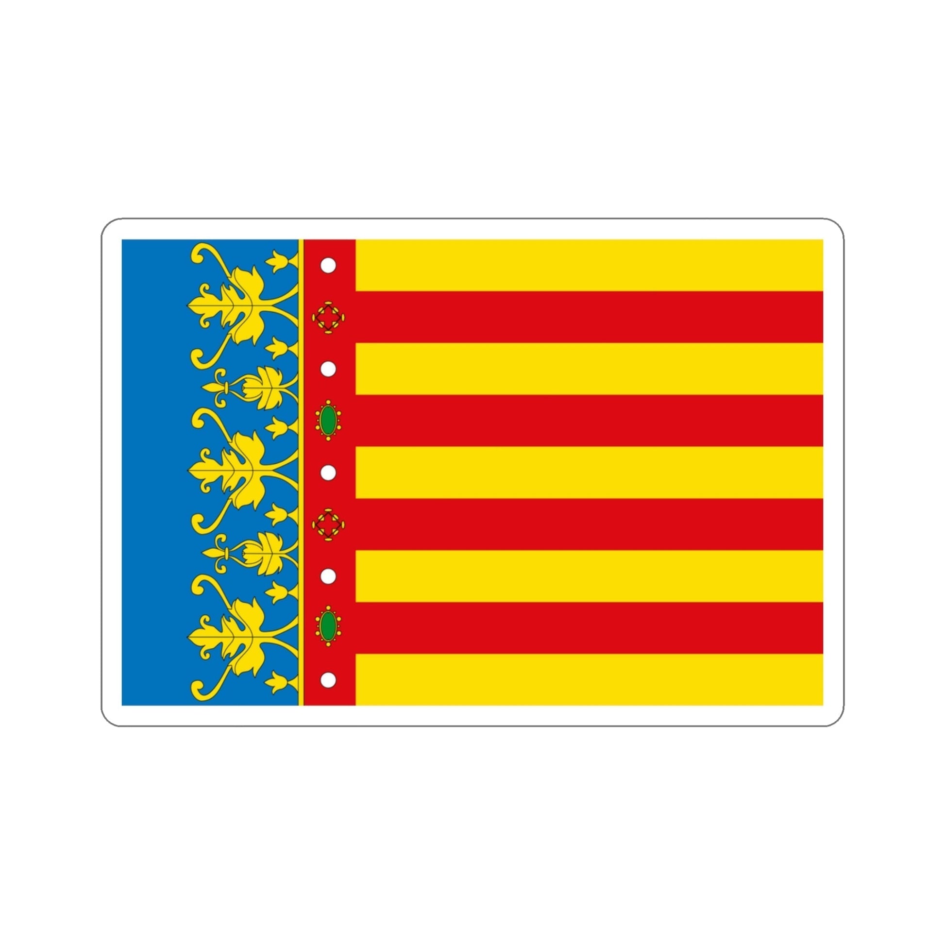 Flag of the Valencia Spain STICKER Vinyl Die-Cut Decal-3 Inch-The Sticker Space