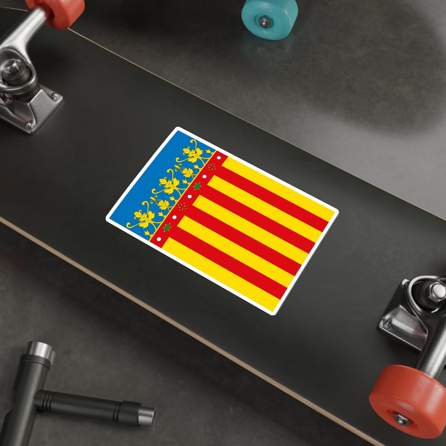 Flag of the Valencia Spain STICKER Vinyl Die-Cut Decal-The Sticker Space