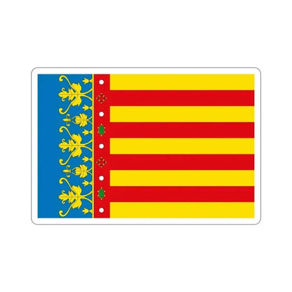 Flag of the Valencia Spain STICKER Vinyl Die-Cut Decal 4 Inch - The Sticker Space