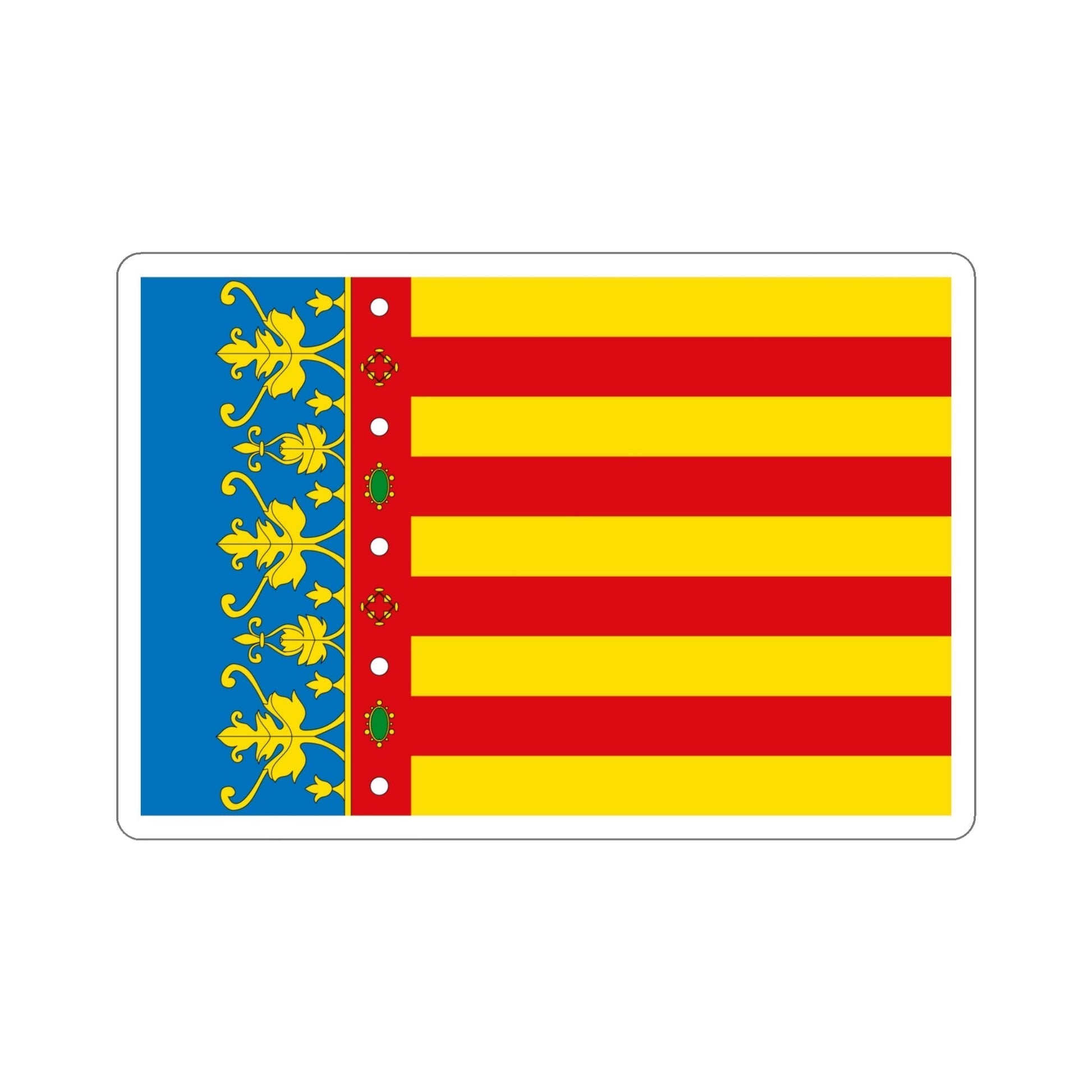 Flag of the Valencia Spain STICKER Vinyl Die-Cut Decal-4 Inch-The Sticker Space