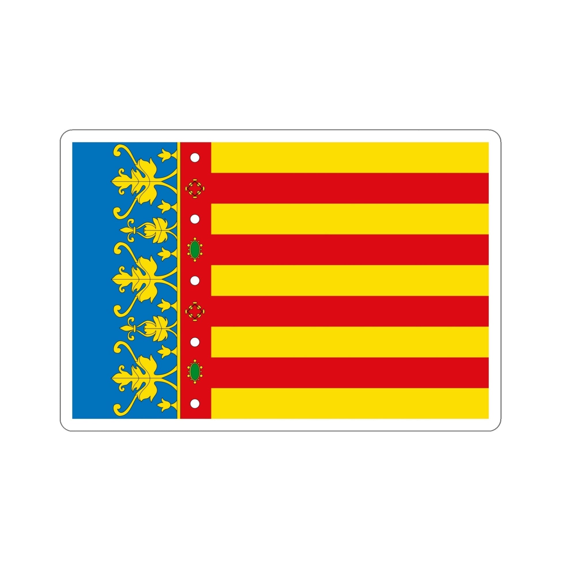 Flag of the Valencia Spain STICKER Vinyl Die-Cut Decal-5 Inch-The Sticker Space