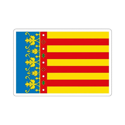 Flag of the Valencia Spain STICKER Vinyl Die-Cut Decal 5 Inch - The Sticker Space